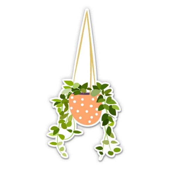 Hanging Plant Houseplant - 12" Vinyl Sticker Waterproof Decal