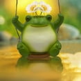 thumbnail image 1 of Hanging Plant Indoor, Hangable Planter Pot, Swing Frog Plant Hanger, Ceramic Frog Shaped Planter Multipurpose Pot, Plants Hanging for Window, Ceiling, Garden, Wall, 1 of 8