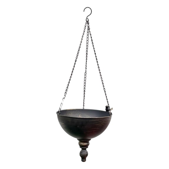 Hanging Planter Antique Basket Wall Pot Durable Iron Construction for Farmhouse Yard Balcony Arrangement
