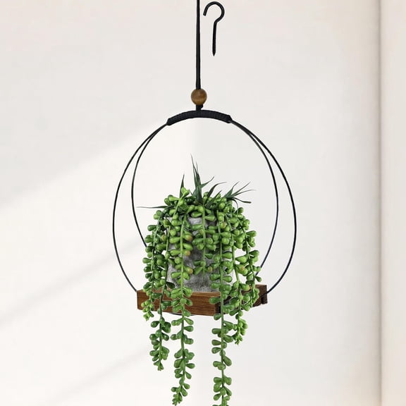 Hanging Planter for Indoor Plants - Outdoor Plant Hanger, Mid Century Metal Plant Hanger, Indoor Conner Ceiling, Gift for Mom, Plant Lovers, Housewarming