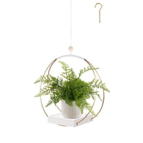 Hanging Planter for Indoor Plants, Plant Hanger with Sturdy Wood Base, Modern Boho Macrame Plant Hanger,Wall Ceiling Window Stands (Plants/Pots Not Included)