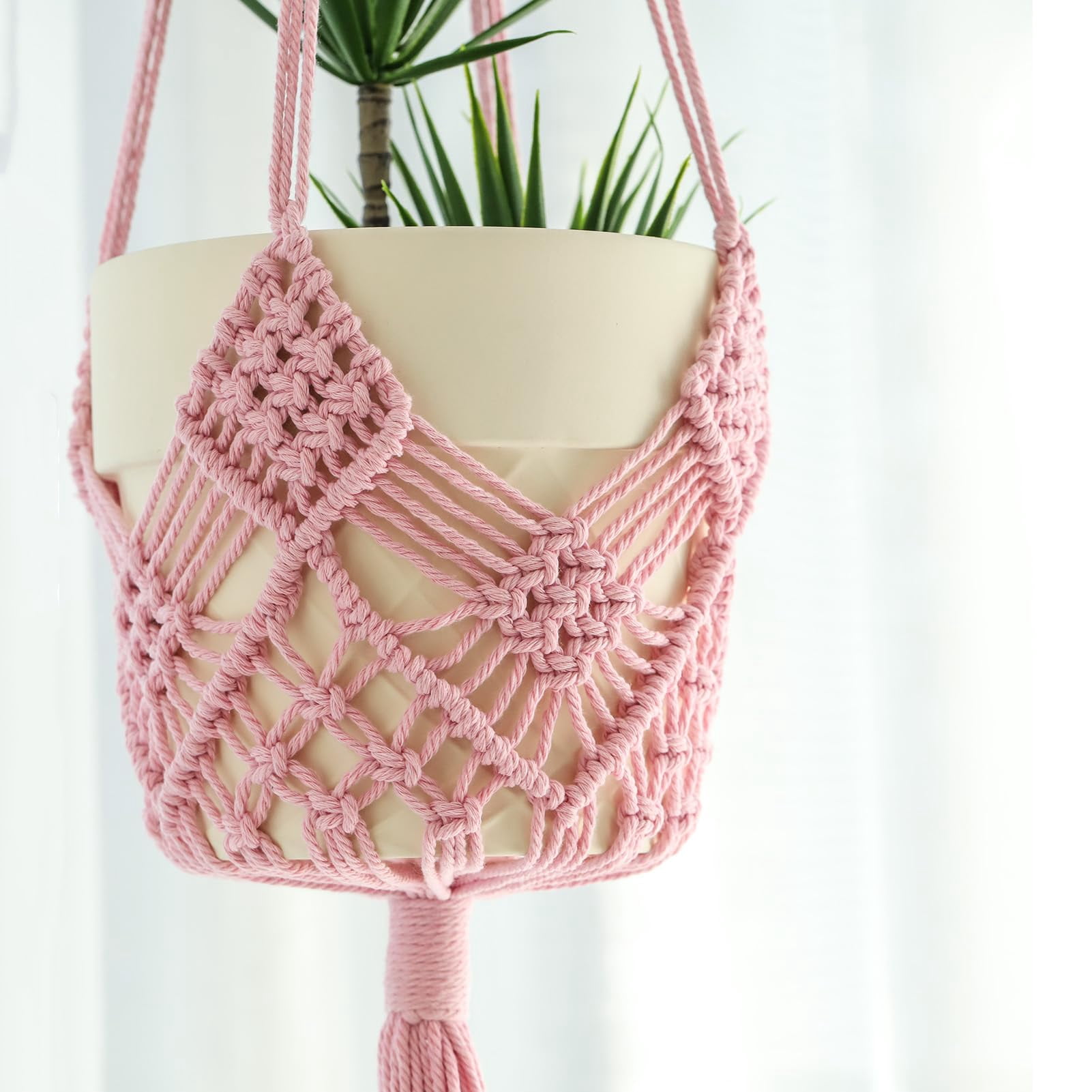Hanging Planter with Patterns,4Packs Macrame Plant Hangers Indoor for ...