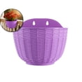 thumbnail image 1 of Hanging Planter Pot Half Round Imitation Rattan Wall Flowerpot Rustic Decorative Flower Basket Semicircle Plastic Plant Baskets Container Flower Pot with Drainage and Hooks, 1 of 6