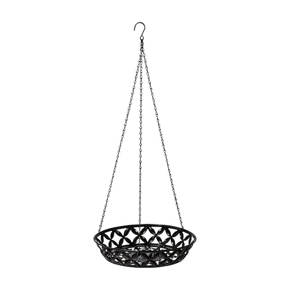 Hanging Planter Set with Chains and Metal Openwork Twisted-Chain Basket for Indoor Outdoor Balcony Wall Decor, Automatic Water-Absorbing Iron Planter for Pothos and Small Flowers