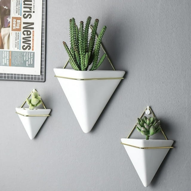 Hanging Planter Vase & Geometric Wall Decor Container Great For