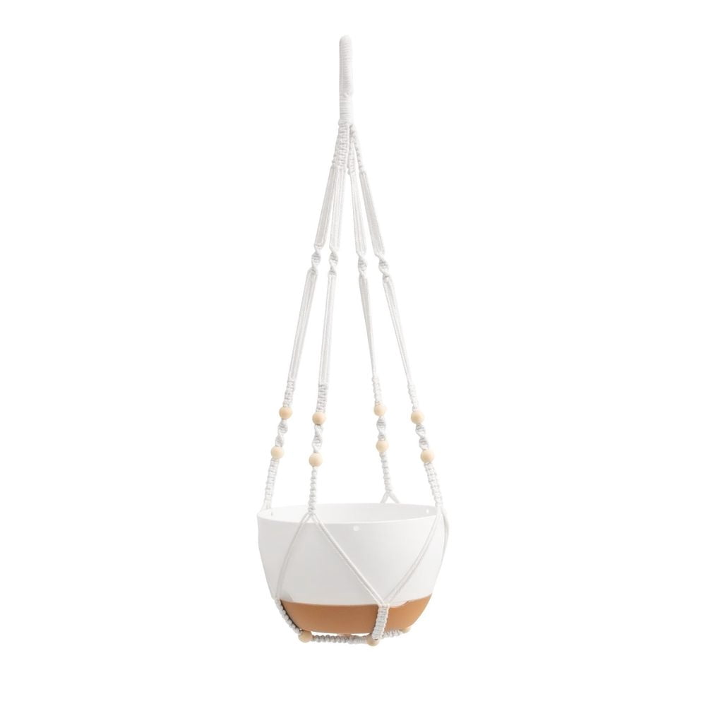 Hanging Planters, 10 Inch Self-Watering Hanging Planter, 2 Pack Flower Pots with Drainage Hole & 2 Kinds of Plant Hangers, Plastic Basket Pots, for Garden Home Decor, Indoor & Outdoor Plants