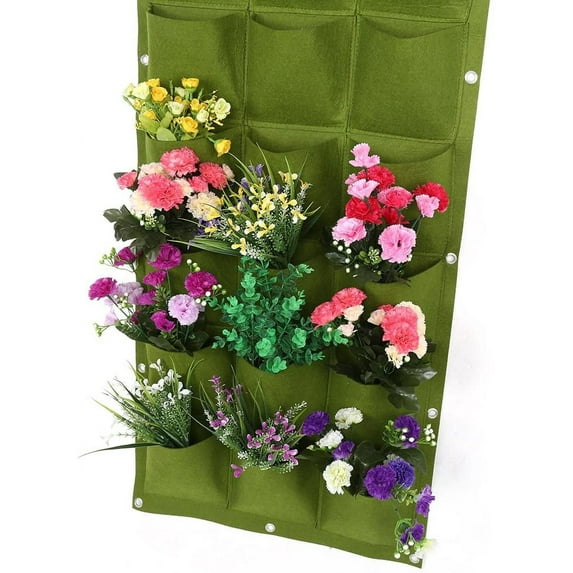 Hanging Planters,18 Pockets Large Vertical Garden Wall Planter Grow Bags for Indoor Outdoor Fence Wall Home Décor
