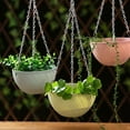 thumbnail image 1 of Hanging Planters Basket Set – Plastic Woven Pattern Hanging Flower Pots with Chains for Indoor Outdoor Plants, 1 of 3