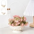 thumbnail image 1 of Hanging Planters Flower Pots, Detachable Plastic Hanging Plant Containers for Outdoor Balcony Patio Garden Decoration, White Waterproof Lightweight Indoor Decor, Vsgery, 1 of 8