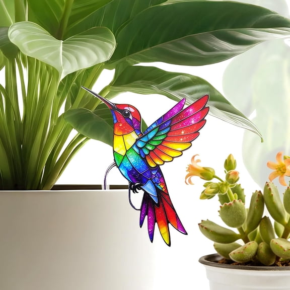 Hanging Planters for Indoor Plants - Hummingbird Gifts Garden Decor for Outside Plant Accessories Indoor Outdoor - Humming Bird Plant Lover Gifts for Women Mom Grandma (Hummingbird, 1PCS)