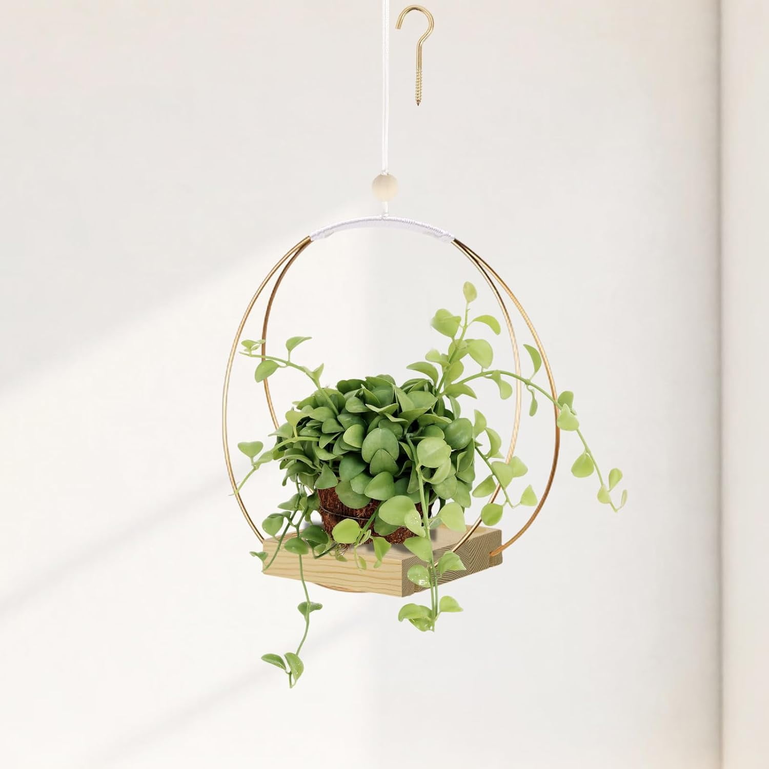 Hanging Planters for Indoor Plants - Plant Hanger Outdoor, Metal Plant Hanger Mid Century  Macrame, Hanging Wall Ceiling Window, Gift for Mom, Plant Lovers, Housewarming