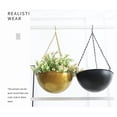 thumbnail image 1 of Hanging Planters with Chains, Wall Mounted Iron Flower Pot Holder, for Planting Ivy and Fern for Window Porch Balcony and Home Decor Black, 1 of 6