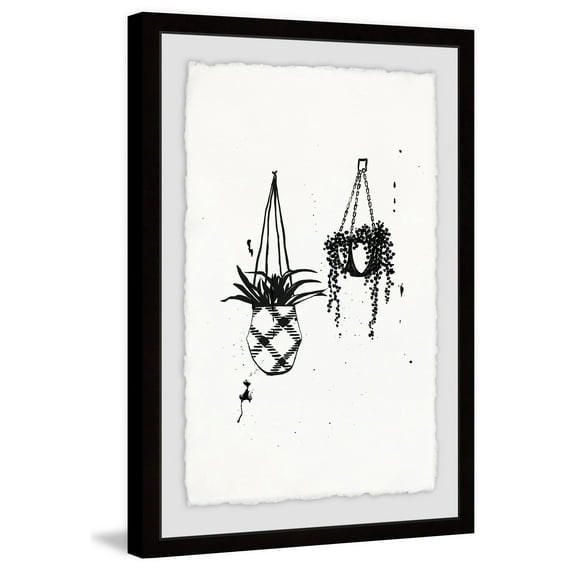 Hanging Plants Framed Painting Print