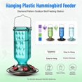 thumbnail image 1 of Hanging Plastic Hummingbird Feeder, Diamond Pattern Bird Feeder, Outdoor Garden Backyard Wild Bird Feeding Station, 1 of 4