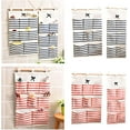 thumbnail image 1 of Hanging Pocket Organizer Wall Hanging Pocket Storage Bag 6/8 Pockets Over The Door Linen Cotton Fabric Waterproof Organizer Babyroom Bedroom Bathroom, 1 of 6