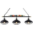 thumbnail image 1 of Hanging Pool Table Lighting Fixtures Billiard Ceiling Lamp Real Billiard Ball Design Pendant Lamp with Metal Shades for Game Room Beer Party Pool Table Man Cave (3 Lights Billiard Room Light), 1 of 7