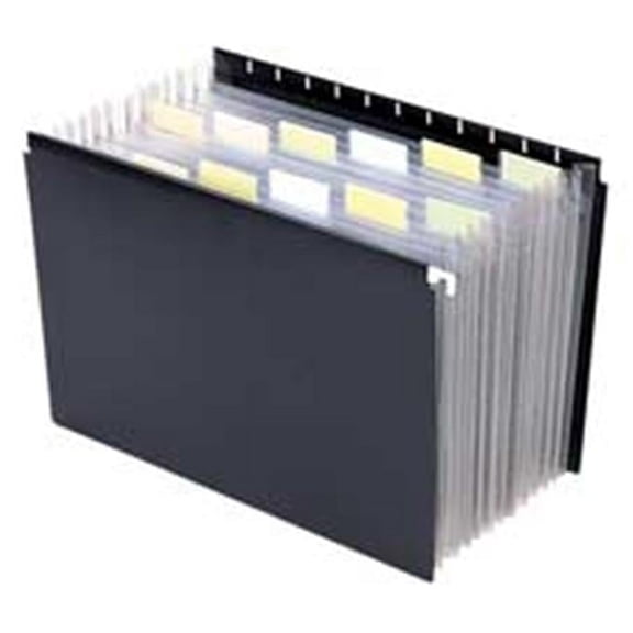 Hanging Portable Expanding File- 11-.88in.x9-.25in.- Black