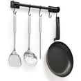thumbnail image 1 of Oumilen Hanging Pot Bar Rack Wall Mounted Lid Holder Kitchen Utensils Hanger 5 S Hooks, 1 of 2