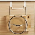 thumbnail image 1 of Hanging Pot Lid Rack for Cupboard Door Cutting Board Storage Shelf Kitchen Organizer Pan Cover Shelf Towel Hanger Storage Holder (white), 1 of 6