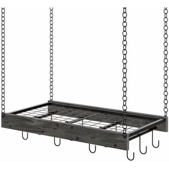 Hanging Pot Rack, Ceiling Mounted Pot Hanger, Vintage Pot Rack for ...