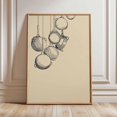thumbnail image 1 of Hanging Pots Minimal Line Art Rustic Kitchen Wall Poster, Unframed Paper Poster 11x14in, 1 of 4