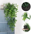 thumbnail image 1 of Hanging Potted Trailing Greenery Plant For Indoor Outdoor Aesthetic Decor, Living Room Shelf Wall Hanging Ornament, Datura Foliage Style, 1 of 9