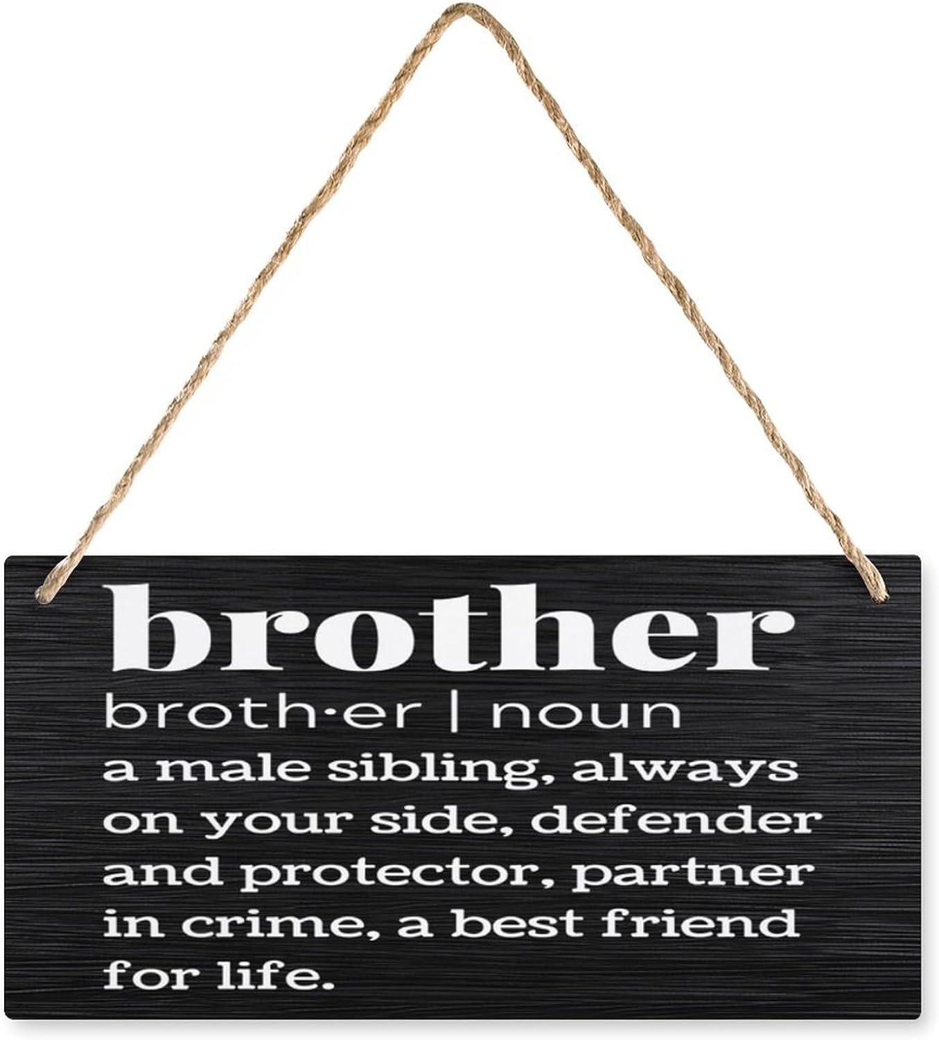 Brother Definition Sign Hanging Printed Wooden Plaque Decor, Brother Definition Wood Signs ...