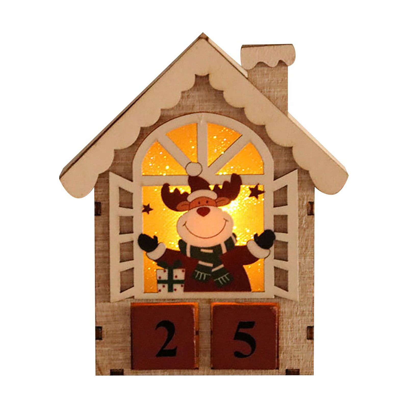 Hanging Projection Ornament Merry Christmas Wooden Decorations Table