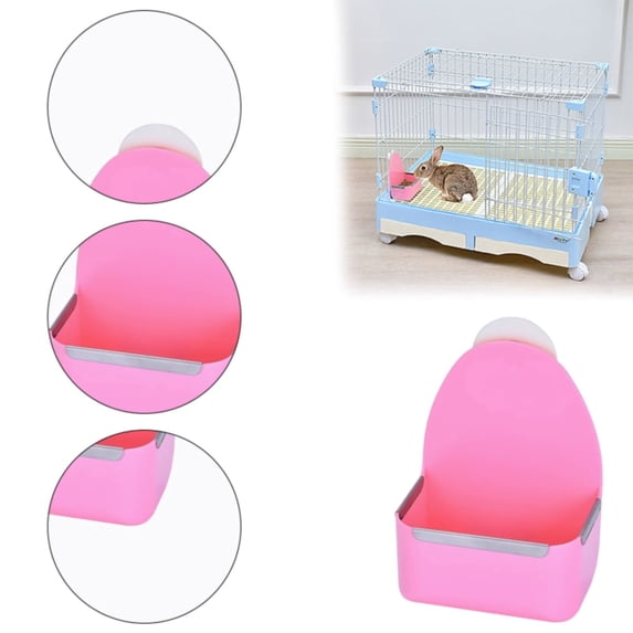 Hanging Rabbit Food & Water Bowl Cage Feeder, Removable Spill Proof Anti-Bite Pet Dish, for Guinea Pig, Chinchilla, Hamster, Ferret & Small Animals