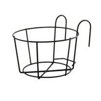 Hanging Railing Planter Flower Pot Holder Basket, Small Round Metal Hanging Railing Planters,Iron Art Rack Fence Shelf Container for Balcony,Garden,Indoor and Outdoor KDFWDM