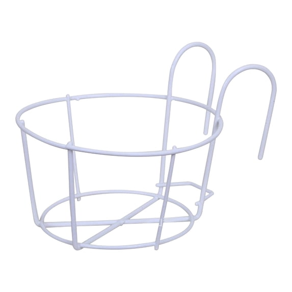 Hanging Railing Planters, Hanging Flower Stand Iron Baskets, Hanging Planters for Outdoor Plants, Metal Rack Fence Shelf Plant Holder for Balconies, Gardens, Indoor Spaces