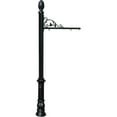 thumbnail image 1 of Hanging Ranch Sign Post with Ornate Base & Pineapple Finial, Black, 1 of 1