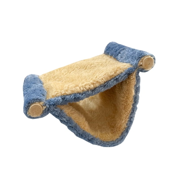 Hanging Rat Platform for Cage 2-Layer Guinea Pig Hammock Bed Cage Accessories for Mouse Chinchilla Rat Gerbil,(Blue S)