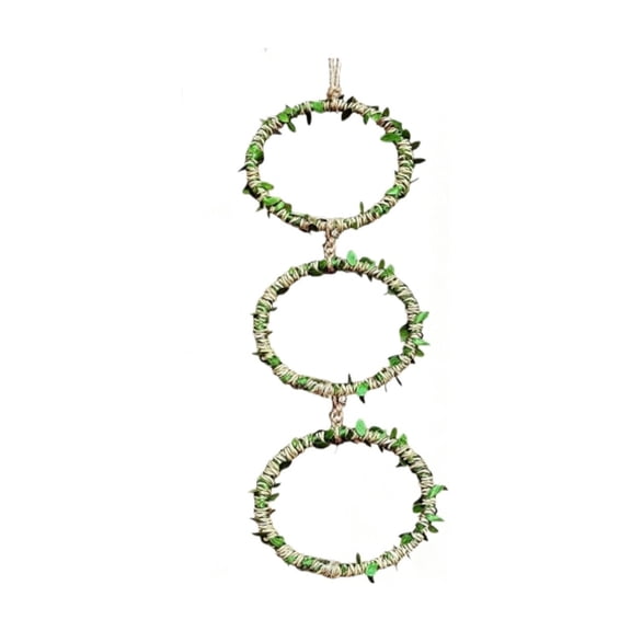 Hanging Reptile Climbing Rings - Woven Vine Swing Toy for Snakes and Lizards in Terrariums