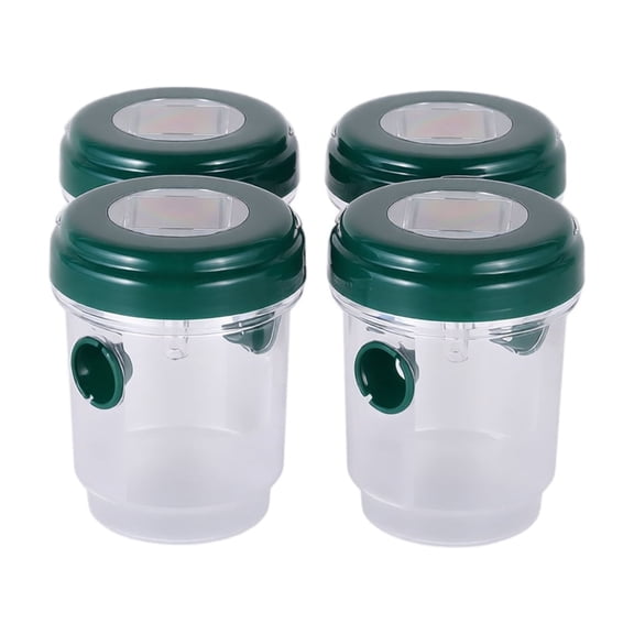 Hanging Reusable Clear Plastic Fruit Pest Trap With Universal Sealed Lid,Wire Hook Outdoor Orchard Flying Bug Catcher,Transparent Washable Garden Pest Control Accessory, Farm Seasonal Layout Supply