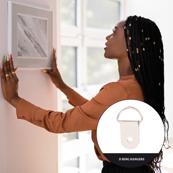 TABLZONE 100-Pack Photo Frame Hangers, 1.3 x 0.8 Inch Wall Hooks for Hanging Picture Frames and Artwork
