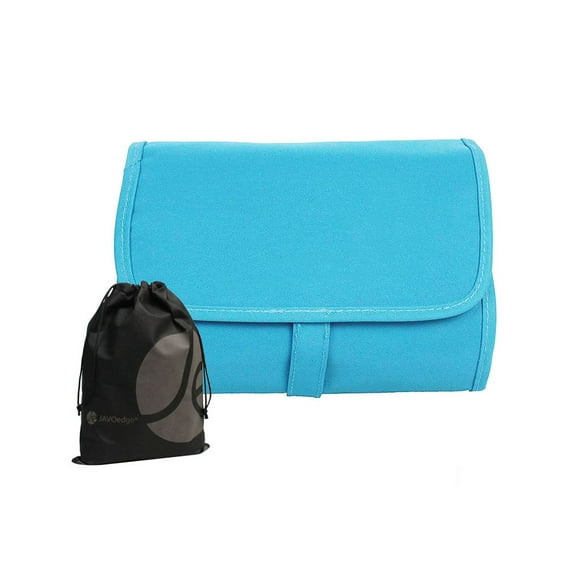 Hanging Roll up Toiletry Holder with Multiple Detachable Compartments (Blue)