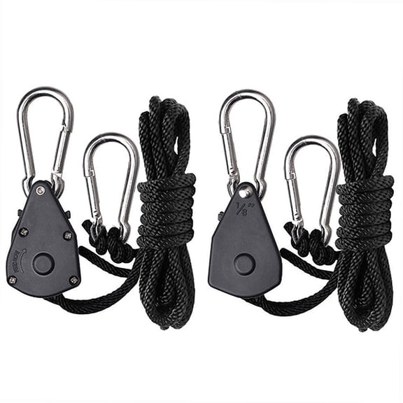 Hanging Rope,Down Rope Carabiner Adjustable Heavy Duty Ratchet 1/8 Inch Duty Tie Down Heavy Duty Tie Carabiner Clip 150lb 1/8 Inch Adjustable Tie Down Rope 150lb L Rope Carabiner Clip