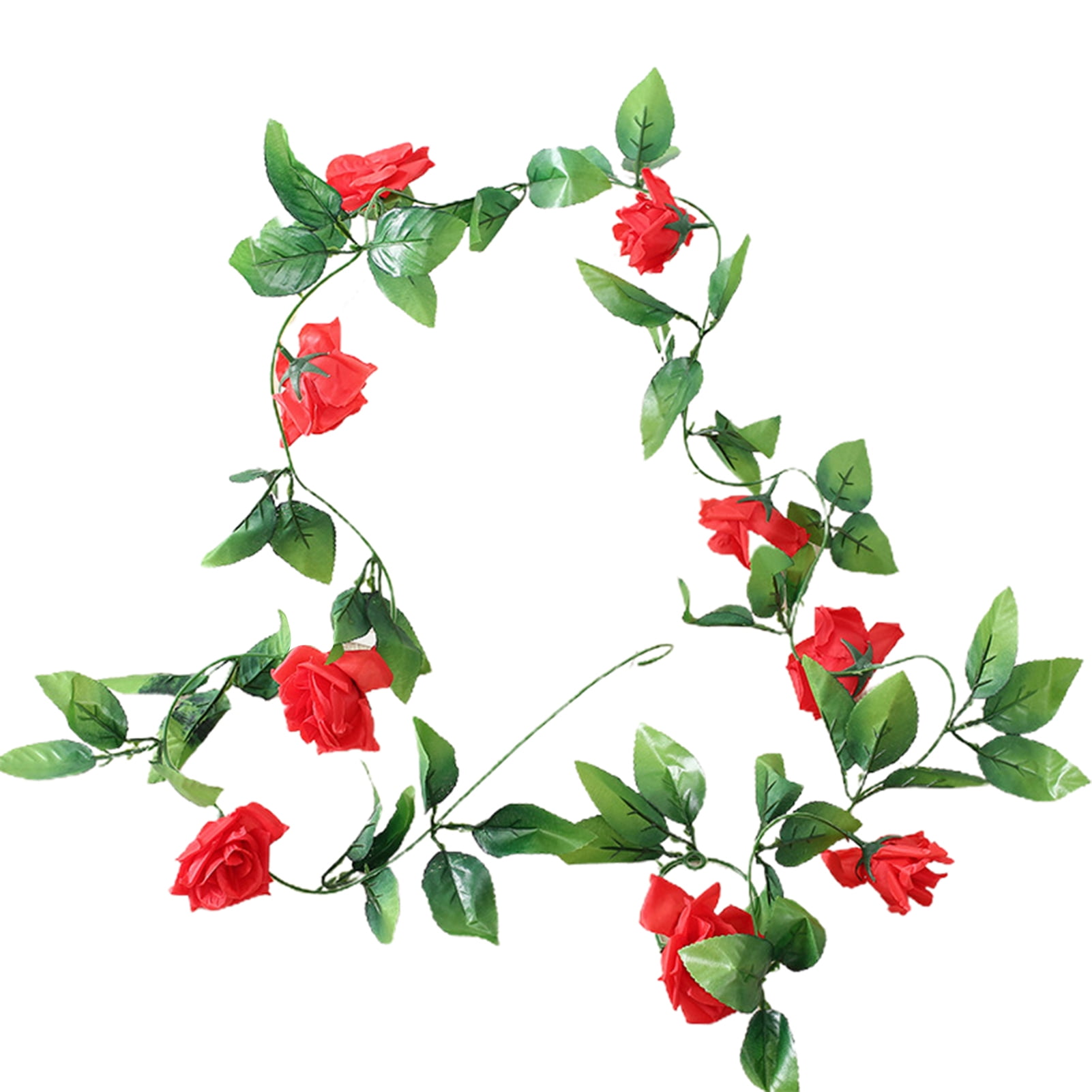 Hanging Rose Ivy Everlasting Ornamental Faux Silk Flower Wall Art Decor ...