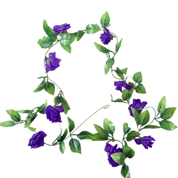 Hanging Rose Ivy Everlasting Ornamental Faux Silk Flower Wall Art Decor