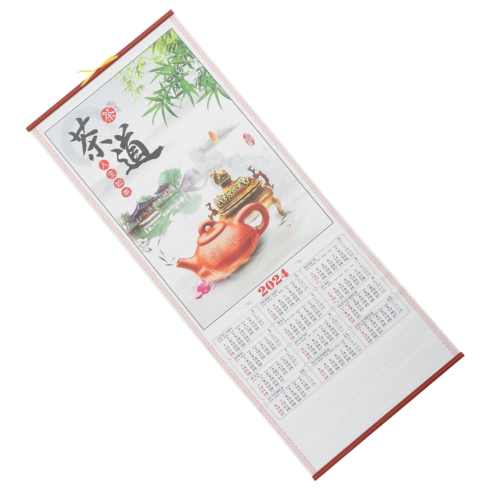 Hanging Scroll Calendar Appointment Lunar Year Daily Use for Office