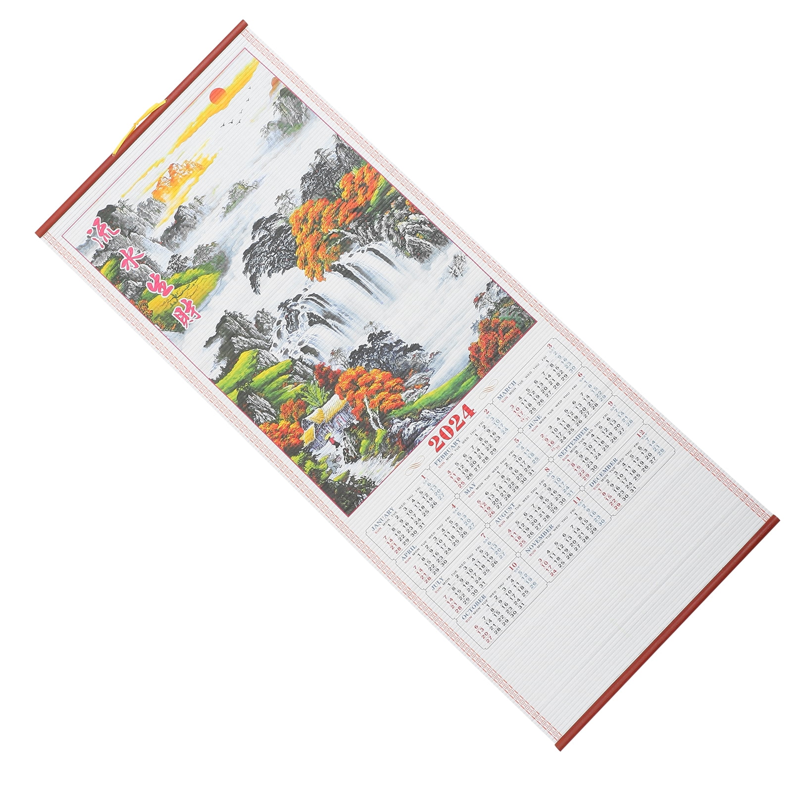 Hanging Scroll Calendar Daily Use for Office 2024 Monthly Calendars