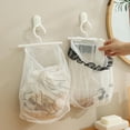 thumbnail image 1 of Hanging Semi Round Storage Mesh Bag,Collapsible Laundry Hamper Basket with Durable Hanger for Laundry & Clothes Home, 1 of 5