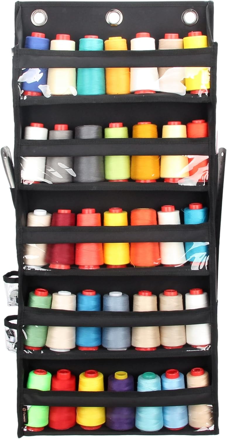 Hanging Sewing & Embroidery Thread Rack Storage, Wall-Mounted Sewing ...