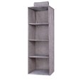 thumbnail image 1 of Hanging Shelf Organizer, Foldable Storage Solution, Space-Saving Hanging Storage Shelves, Portable Closet Organizer for Kids' Clothing (Gray), 1 of 6