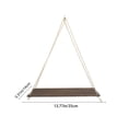 thumbnail image 1 of Hanging Shelves for Wall, Rustic Wood Floating Shelves with Swing Rope, Decorative Hanging Wall Shelf Farmhouse Rustic Modern Aesthetic for Living Room Bedroom, 1 of 5