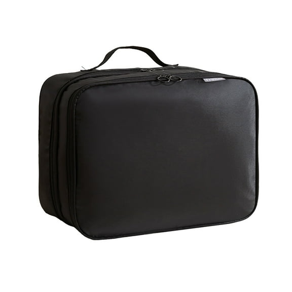 Hanging Shoe Bag for Travel | 3-Layer Compartment Organizer | Water-Resistant Twill Fabric | Holds 3-4 Pairs of Shoes | Portable Luggage Storage for Men & Women