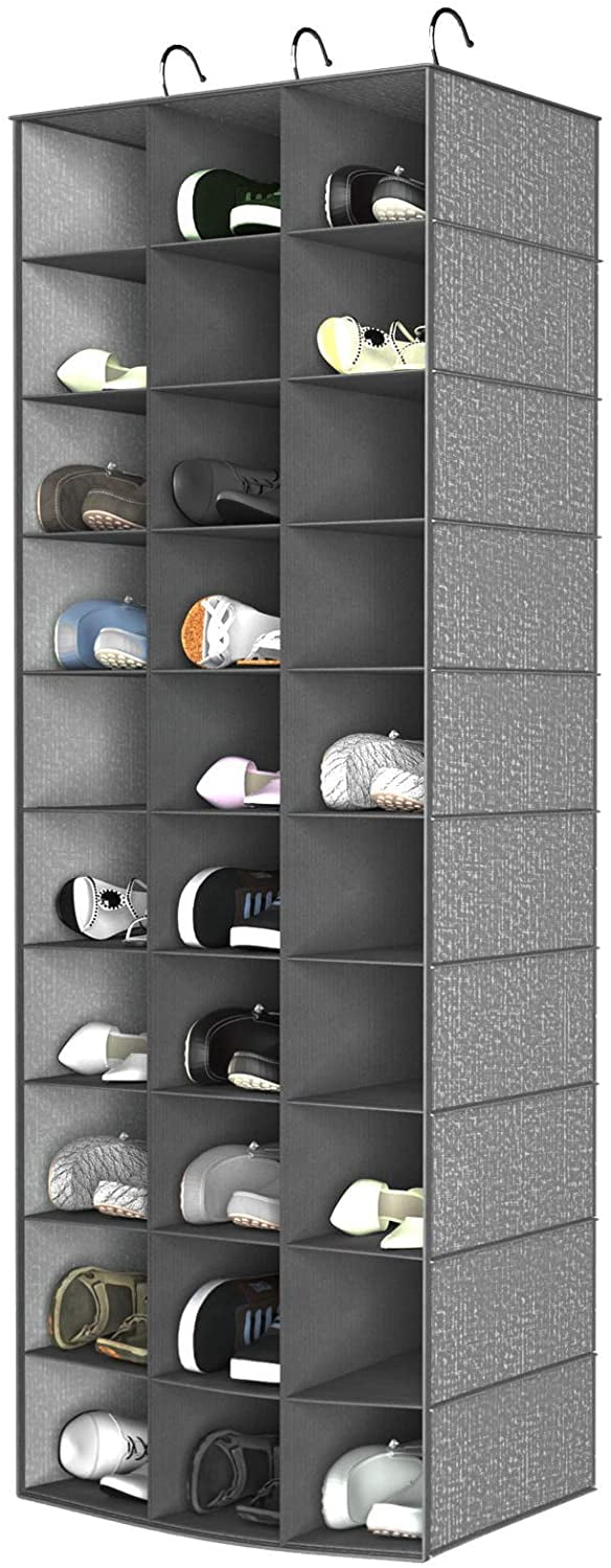 Hanging Shoe Organizer for Closet, 30 Sections Hanging Closet