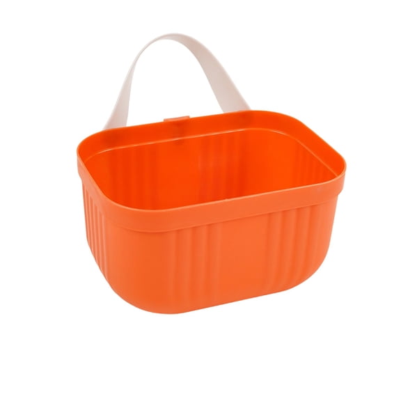 Hanging Shower Caddy Plastic Hanging Shower Caddy Basket Portable Kitchen Organizer Storage Basket with Hook for Home, Orange
