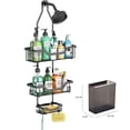thumbnail image 1 of Hanging Shower Caddy Rustproof Stylish Shower Caddy over Showerhead Space-Saving Bathroom Shampoo Holder Shelf with Toothbrush Case,3 Tier, 1 of 10